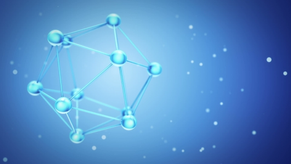 Atom Molecule Model From Crystal Glass alt