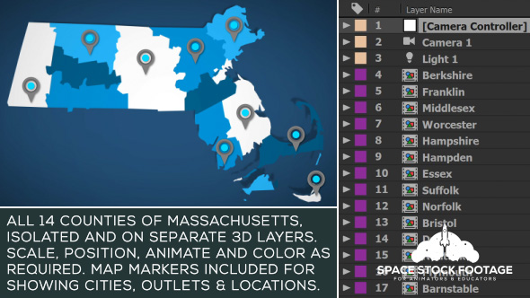 Massachusetts Map Kit