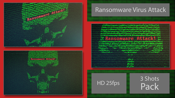 Skull Ransomware Attack with Random Letters and Numbers -  on a Computer Screen