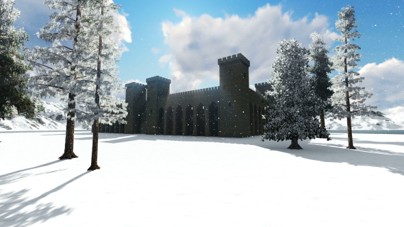 Castle in Snowy Forest alt