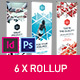 Rollup Stand Banner Display Triangle White 6x Indesign and Photoshop Template - GraphicRiver Item for Sale