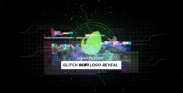 Glitch Scifi Logo Reveal