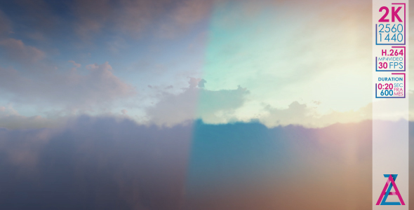 Sun Flying in The Clouds