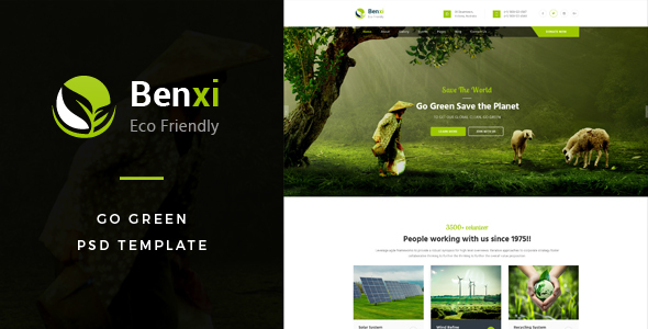 Benxi : Go Green PSD Template