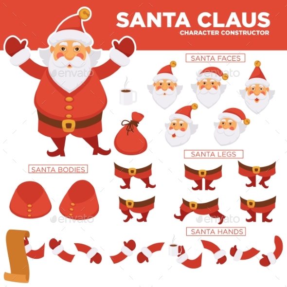 Santa Clause Character Constructor with Spare Body