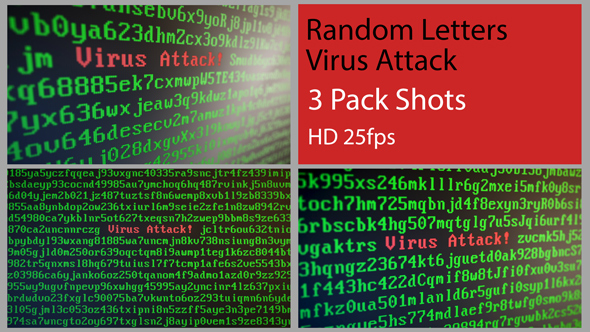 Random Letters and Numbers - Virus Attack on a Computer Screen