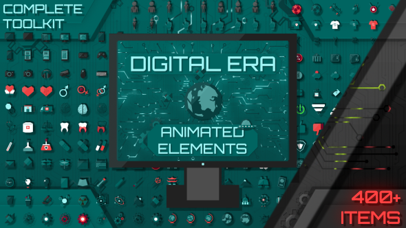 Digital Era 400+ Animated Icons and Elements Pack