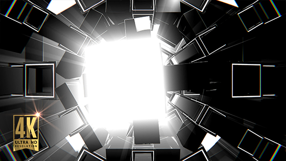VJ Black and White 3D Shapes