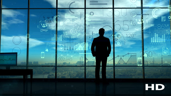 A Businessman Investigates A Lot Of Corporate Data alt