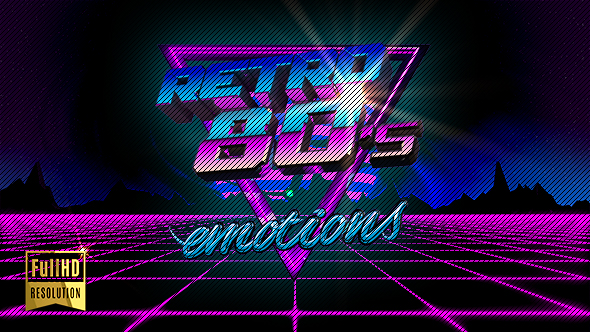 VJ 80's Synthwave Horizon alt