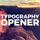 Typography Opener - VideoHive Item for Sale