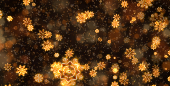 Gold Christmas Snowflakes