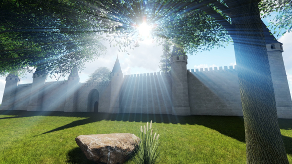 Medieval Castle and Sunlight alt
