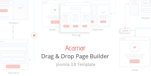 Acamar - układ kafelkowy i czysty responsywny szablon Joomla