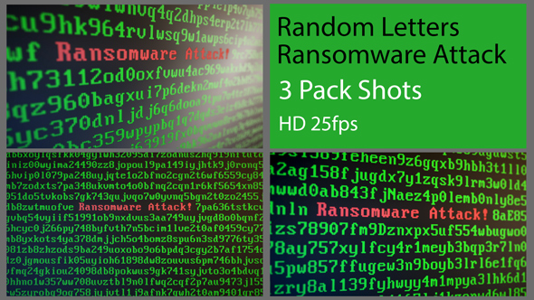 Random Letters and Numbers - Ransomware Attack on a Computer Screen