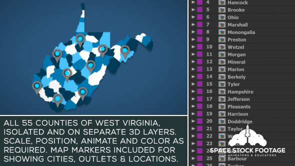 West Virginia Map Kit