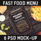 Fast Food Menu Mock-up Pack Vol.1 - GraphicRiver Item for Sale