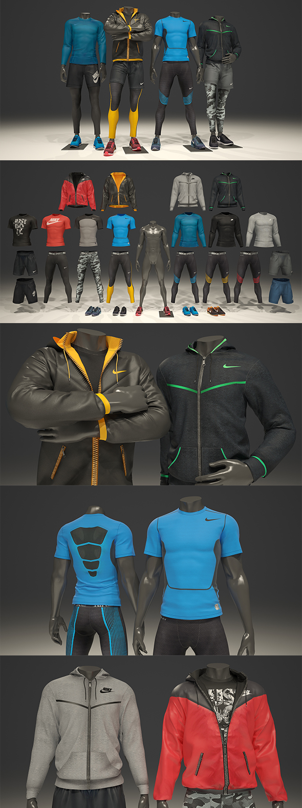 Male mannequin Nike pack 1 3D model