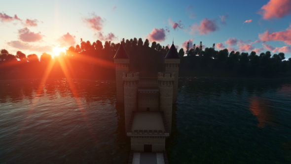 View of Castle at Sunset alt
