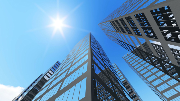 Skyscrapers and Sun alt