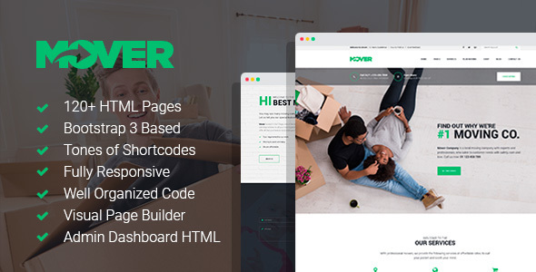 Mover - Local Moving & Storage Company Template with Page Builder