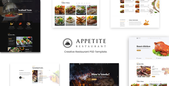 Appetite |  Restaurant & Cafe PSD Template