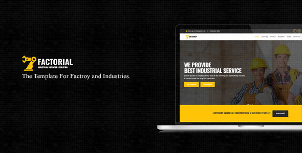 Factorial || One Page Template For Factory & Industries