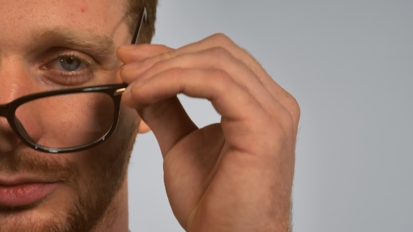 Portrait Smart Men with Spectacles