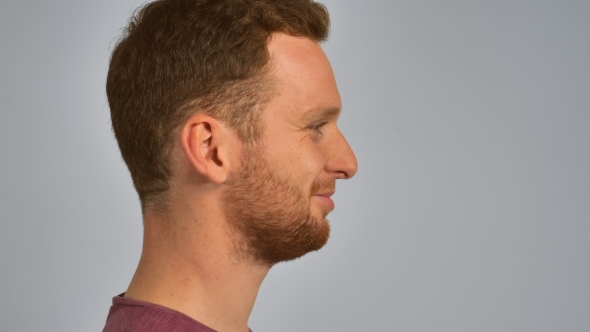 Redhead Male Portrait in Profile