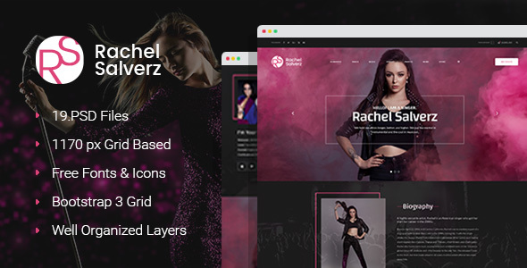 Singer - Music PSD Template