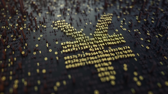 Japanese Yen JPY Symbol Made of Golden Numbers alt