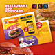 Restaurant App Postcard - GraphicRiver Item for Sale