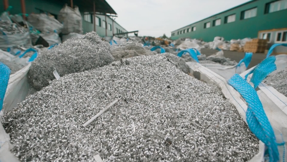 A Huge Amount of Debris That Looks Like Metal Shavings Is at the Plant