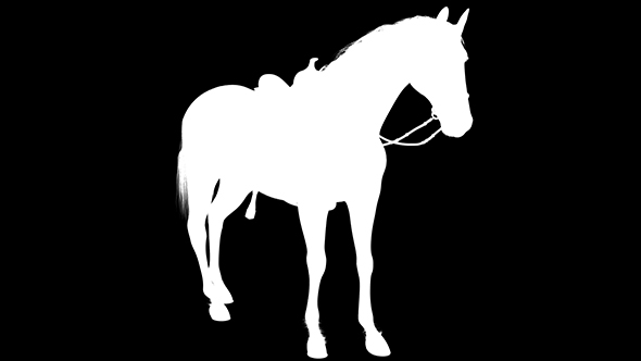 3D Horse Bite Silhouette