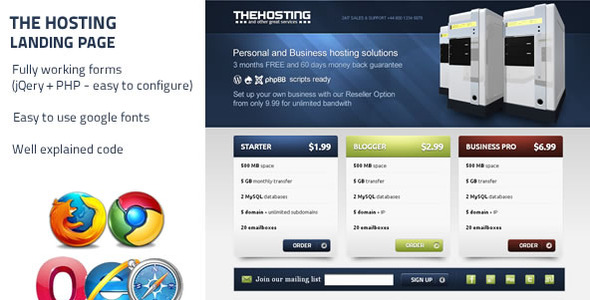 The Hosting - Landing Page