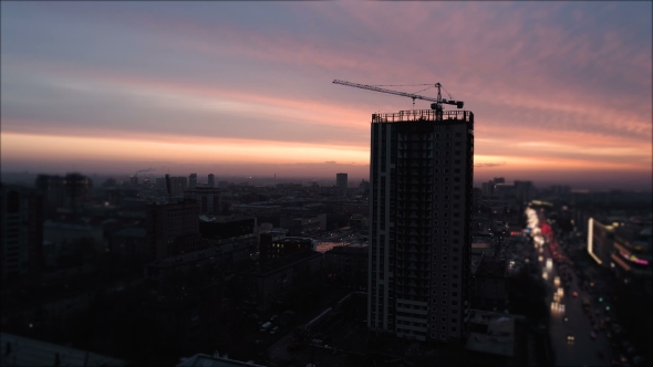 Aerial View of Construction Site on the Day