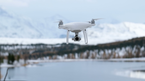 Drone Flying in Winter