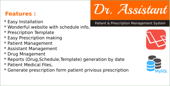 Dr.Assistant - Patient and Prescription Management System in Laravel
