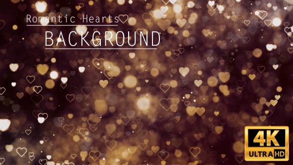 Golden Hearts Background