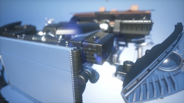Detailed Car Engine and Other Parts alt