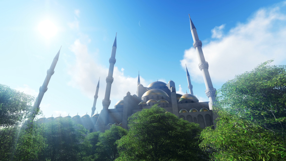 Mosque and Clouds alt