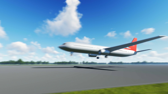 The Plane Landing to Miami City in USA alt