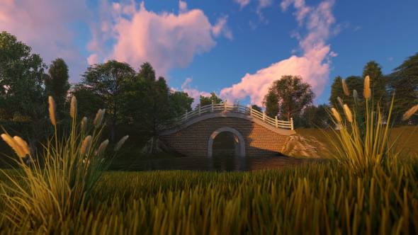 Historic Bridge at Sunset alt