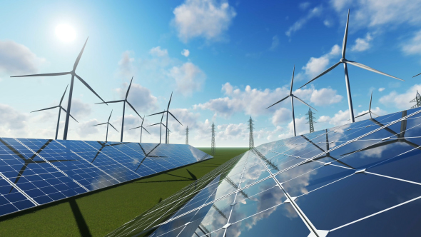 Solar Panels with Sunlight alt