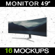 Monitor 49 Inches CHG90 QLED Gaming Monitor Mockup