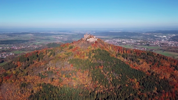 Flight Around Hohenzollern Castle, Germany