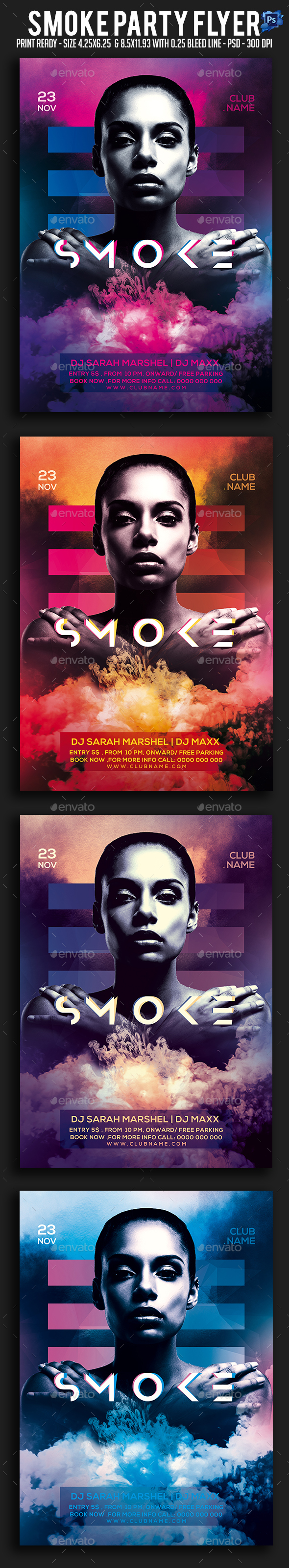Smoke Flyer Graphics Designs Templates From Graphicriver