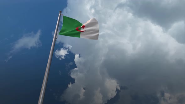 Algeria Flag Waving - 4K