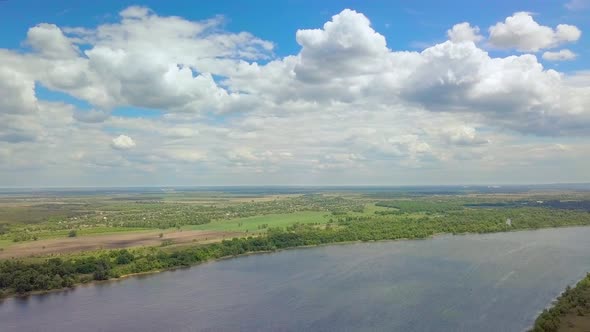 Flight Over River