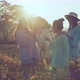 sun flare light ray with group of asian female friend laugh smile joyful travel together - VideoHive Item for Sale